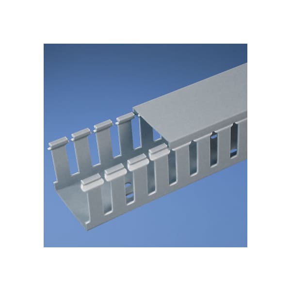 Base Wiring Duct, Type G, Wide Slot, Light Gray, " x 1" x 1' (6-Pack)